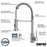 Loxton Solid Brass Stainless Steel Kitchen Faucet 6