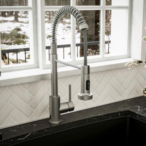 Loxton Solid Brass Stainless Steel Kitchen Faucet 8