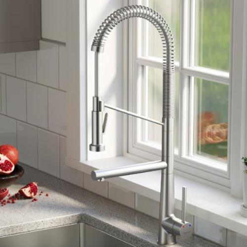 Tumba Solid Brass Stainless Steel Kitchen Faucet 2