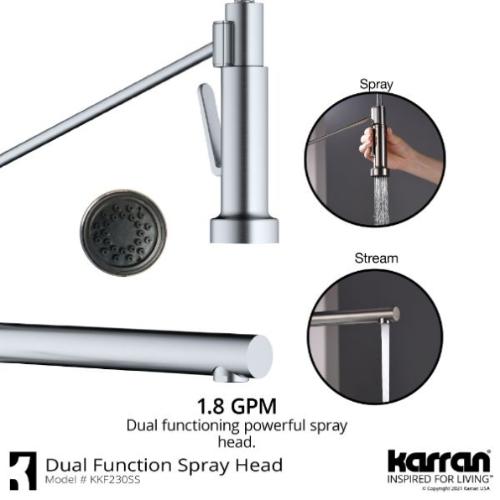 Tumba Solid Brass Stainless Steel Kitchen Faucet 5