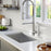 Tumba Solid Brass Stainless Steel Kitchen Faucet 7