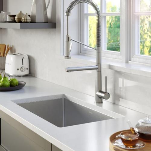 Tumba Solid Brass Stainless Steel Kitchen Faucet 7