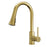 Weybridge Solid Brass Brushed Gold Kitchen Faucet 1