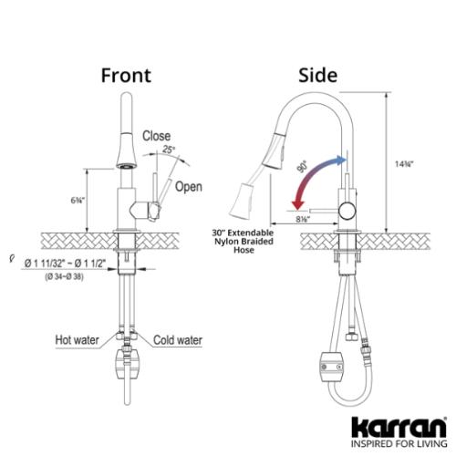 Weybridge Solid Brass Brushed Gold Kitchen Faucet 6