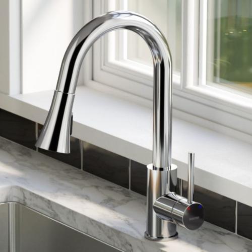 Weybridge Solid Brass Chrome Kitchen Faucet 2