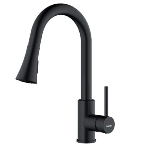 Weybridge Solid Brass Matte Black Kitchen Faucet 1