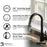 Weybridge Solid Brass Matte Black Kitchen Faucet 4