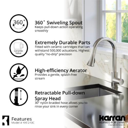 Weybridge Solid Brass Chrome Kitchen Faucet 4