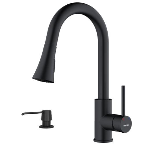 Weybridge Solid Brass Matte Black Kitchen Faucet 1