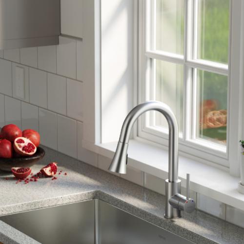 Weybridge Solid Brass Stainless Steel Kitchen Faucet 2