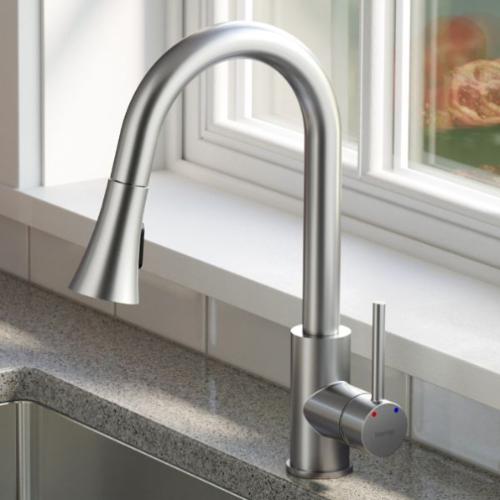 Weybridge Solid Brass Stainless Steel Kitchen Faucet 2