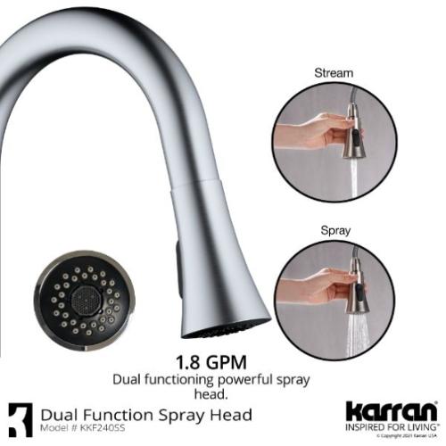 Weybridge Solid Brass Stainless Steel Kitchen Faucet 5