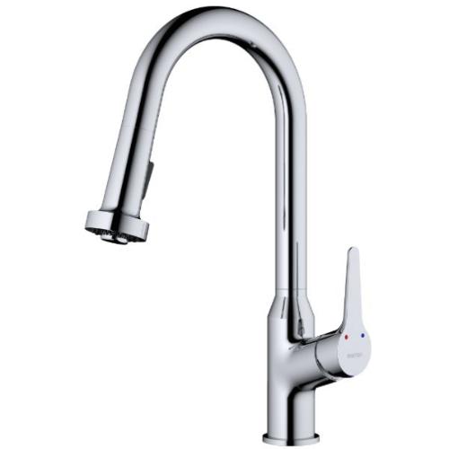 Dockton Solid Brass Chrome Kitchen Faucet 1
