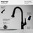 Dockton Solid Brass Matte Black Kitchen Faucet 3