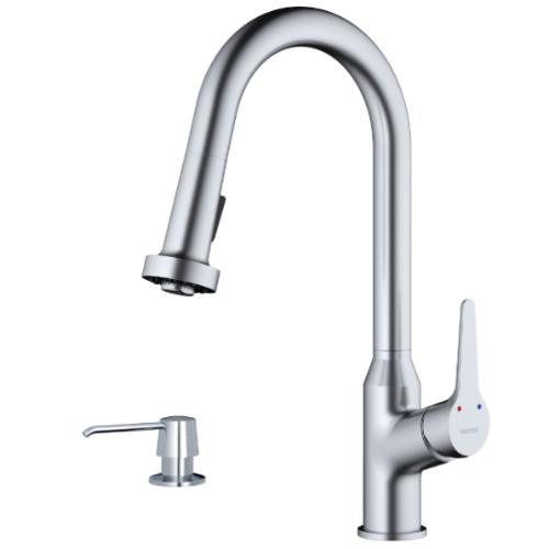 Dockton Solid Brass Stainless Steel Kitchen Faucet 1