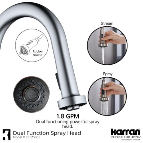 Dockton Solid Brass Stainless Steel Kitchen Faucet 5