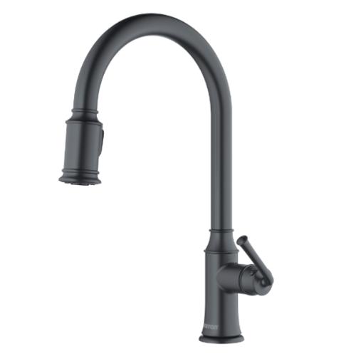 Auburn Solid Brass Gunmetal Grey Kitchen Faucet 1
