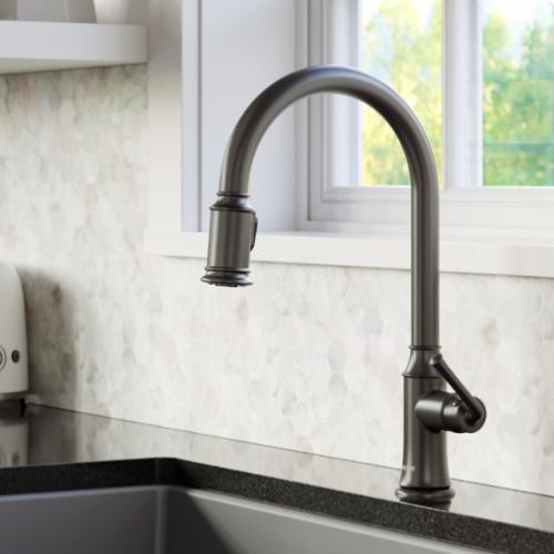 Auburn Solid Brass Gunmetal Grey Kitchen Faucet 2