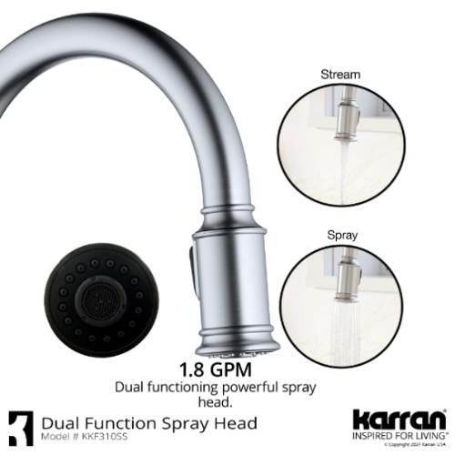 Auburn Solid Brass Stainless Steel Kitchen Faucet 6