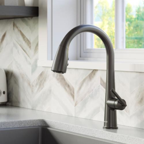 Kentland Solid Brass Gunmetal Grey Kitchen Faucet 2