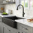 Kentland Solid Brass Matte Black Kitchen Faucet 3