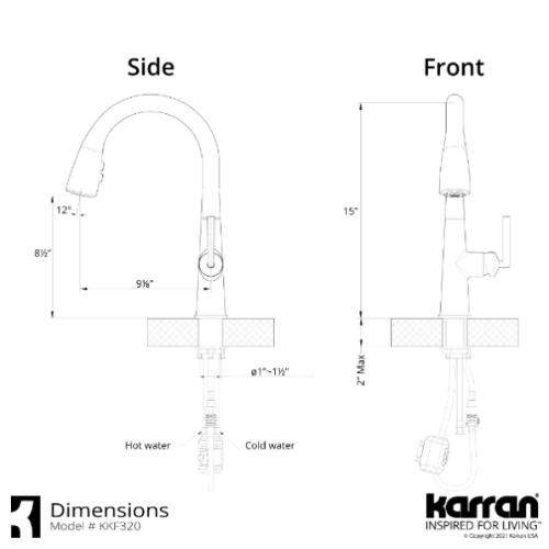 Kentland Solid Brass Stainless Steel Kitchen Faucet 7