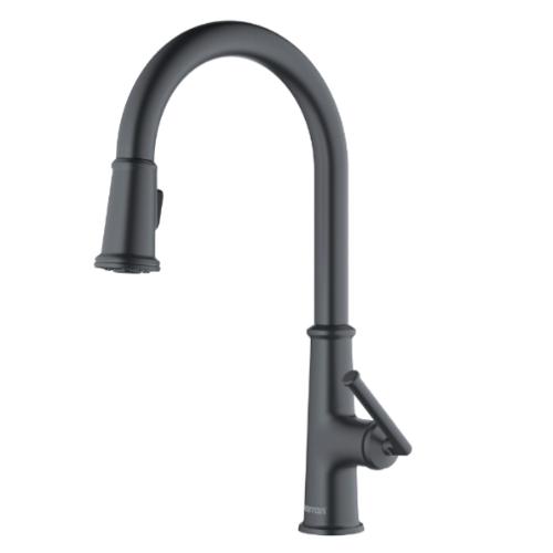 Elwood Solid Brass Gunmetal Grey Kitchen Faucet 1