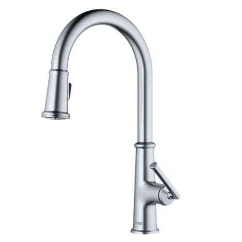Elwood Solid Brass Stainless Steel Kitchen Faucet 1