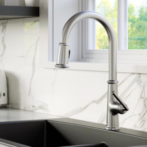 Elwood Solid Brass Stainless Steel Kitchen Faucet 2
