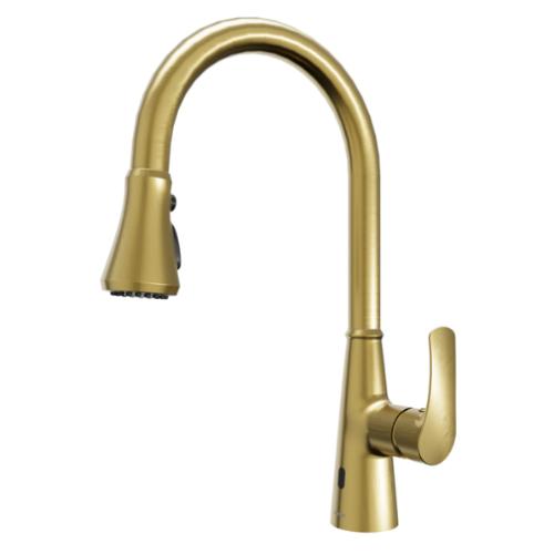Kadoma Solid Brass Brushed Gold Kitchen Faucet 1
