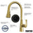 Kadoma Solid Brass Brushed Gold Kitchen Faucet 3