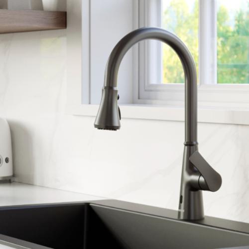 Kadoma Solid Brass Gunmetal Grey Kitchen Faucet 2