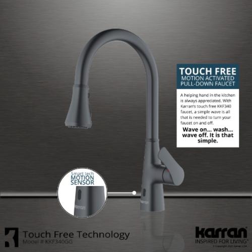 Kadoma Solid Brass Gunmetal Grey Kitchen Faucet 4
