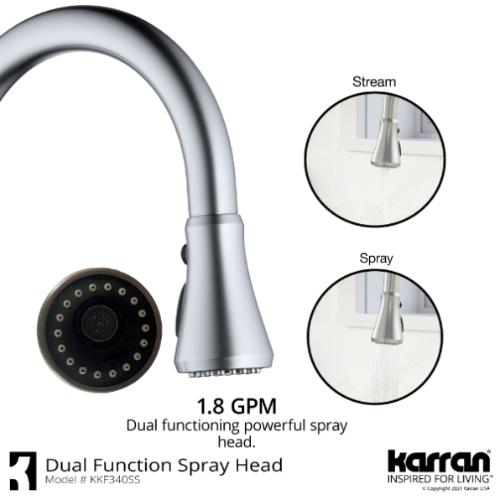 Kadoma Solid Brass Stainless Steel Kitchen Faucet 7