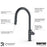 Lagrange Solid Brass Gunmetal Grey Kitchen Faucet 4
