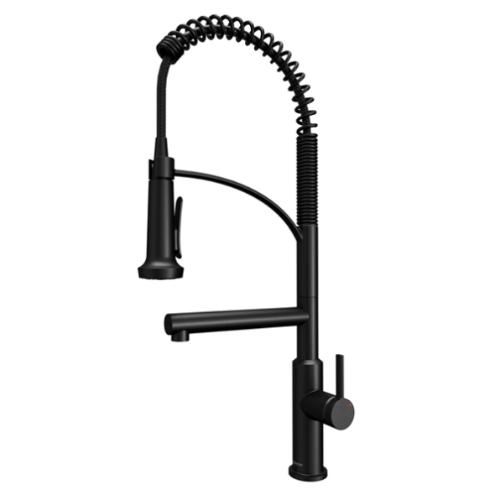 Adlington Solid Brass Matte Black Kitchen Faucet 1