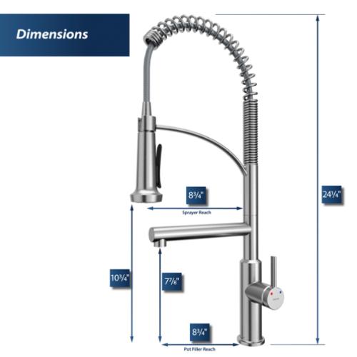 Adlington Solid Brass Stainless Steel Kitchen Faucet 3