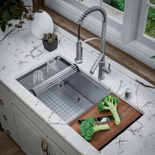 Adlington Solid Brass Stainless Steel Kitchen Faucet 7