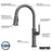 Brampton Solid Brass Gunmetal Grey Kitchen Faucet 5