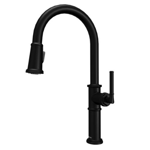 Brampton Solid Brass Matte Black Kitchen Faucet 1