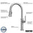Brampton Solid Brass Stainless Steel Kitchen Faucet 5