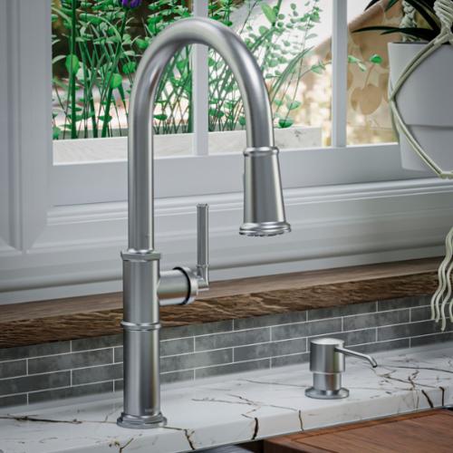Brampton Solid Brass Stainless Steel Kitchen Faucet 7