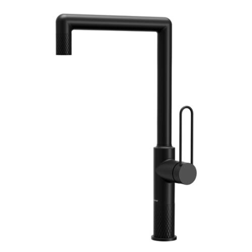 Sherman Solid Brass Matte Black Kitchen Faucet 1