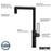 Sherman Solid Brass Matte Black Kitchen Faucet 5