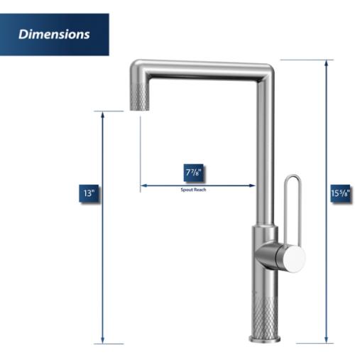 Sherman Solid Brass Stainless Steel Kitchen Faucet 3