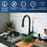 Chantilly Solid Brass Matte Black Kitchen Faucet 2