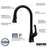 Chantilly Solid Brass Matte Black Kitchen Faucet 5