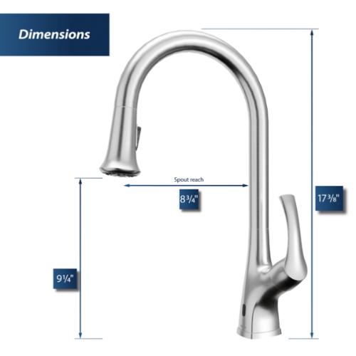 Chantilly Solid Brass Stainless Steel Kitchen Faucet 3