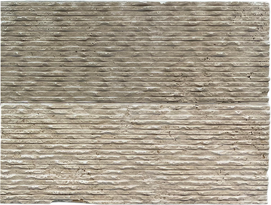 Travertine Extra Light Ledger Grooved 1