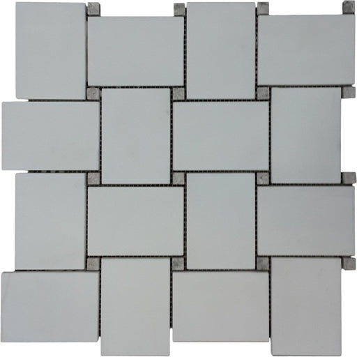 Dolomite Bianco Gray Dot Mosaic Honed 1